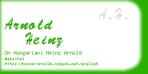 arnold heinz business card